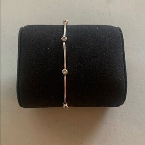 Elegant Silver Bracelet with Gem Accents